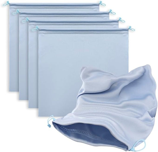 Microfiber Drawstring Bags, Multi-Size Soft Protective Pouches for Shoes, Ski Goggles, Sunglasses, Handbags & Camera Lenses