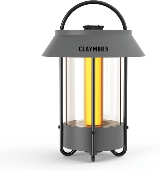 Claymore Selene Lamp (Dark Gray) - Without Pouch Aesthetic Portable Outdoor Lantern for Camping, Events, Parties & Tents. Power Bank Function, 55 Hours of Battery Life