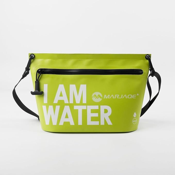 IPX7 Waterproof Dry Bag 2.5L Floating PVC Dry Sack with Waterproof Zipper Shoulder Strap for Kayaking Swimming Beach Travel Boating Camping Hiking Canoeing Paddleboarding Water Sports (green)