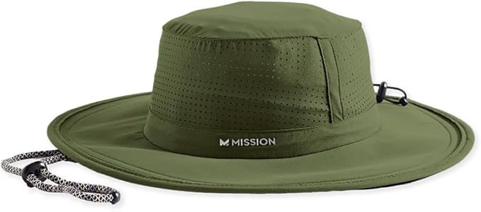 MISSION Cooling UPF Boonie Hat - Unisex Sun Hat for Hiking, Beach & Fishing - Sweat & Water Activated Technology