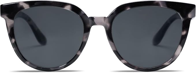 SOJOS Trendy Cat Eye Round Polarized Sunglasses for Women Fashion UV Protection Sunnies Sunglasses SJ2175