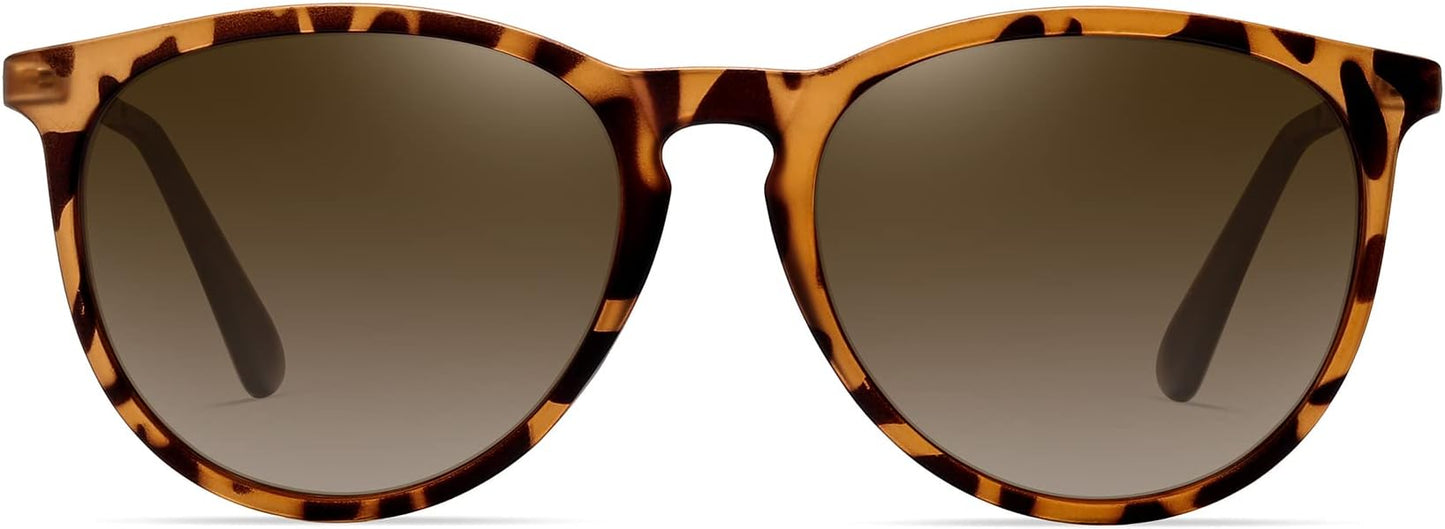 Retro sunglasses womens 2024 trendy round classic glasses