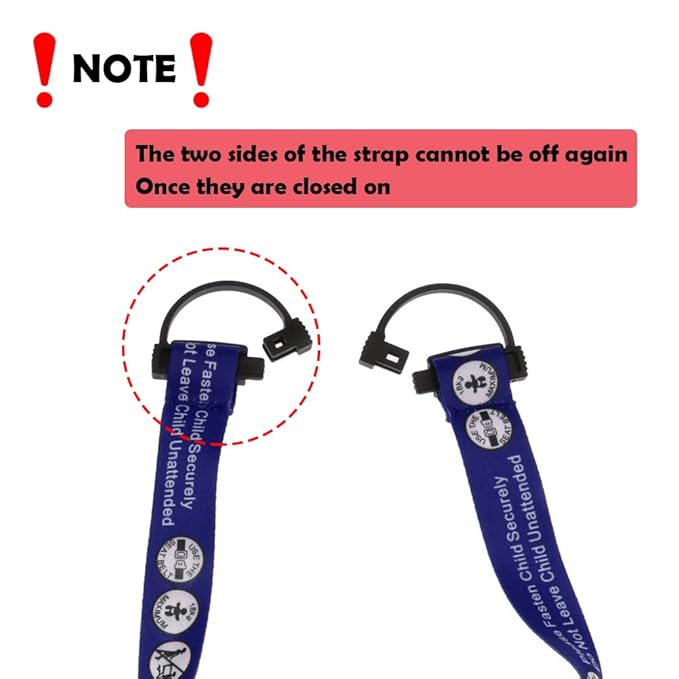 Hooshing 2PCS Kids Baby Safety Seat Belt Adjustable Supermarket Shopping Cart Belt Chair Seat Belts Blue