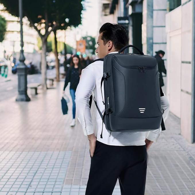 Travel Backpack for Men 50L Expandable Flight Approved Carry on Backpacks Luggage for Travel Water Resistant 17.3 inch Laptop Backpack with USB Charging Port