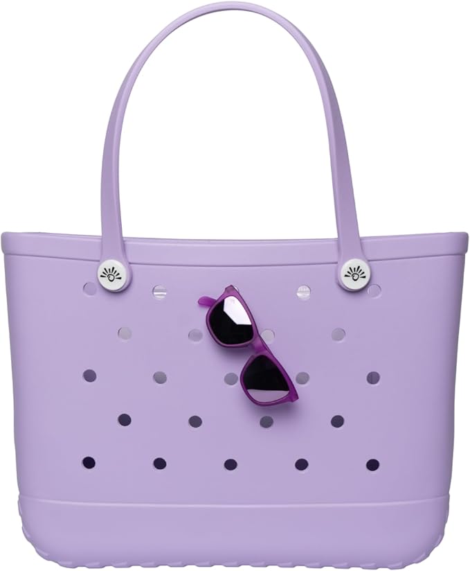 Sunnies Beach Bag - Large Tote Bag for Beach, Pool, & Travel - Lightweight, Waterproof, & Easy-to-Clean - Stylish Summer Bag