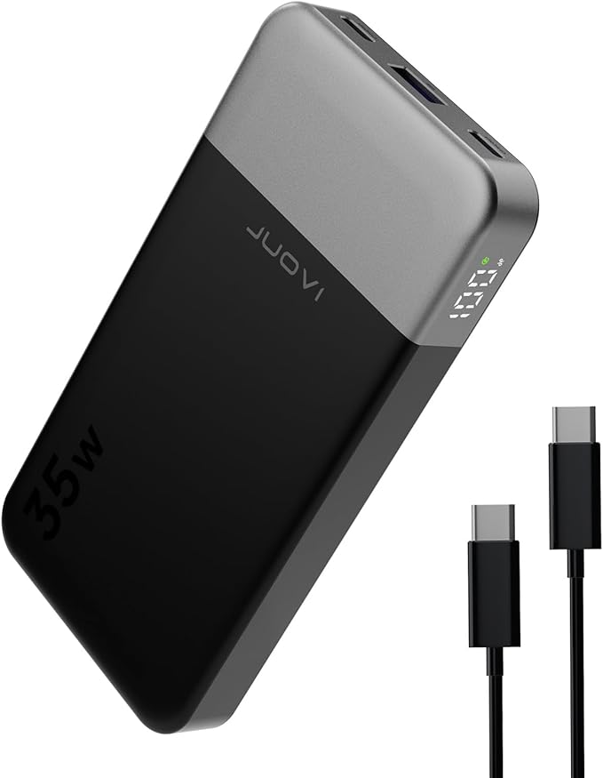 Power Bank Fast Charging 10000mAh 35W Portable Charger Small Battery Pack with PD 3.0 & QC 4.0 Type-C USB-A Input Output Lightweight Phone Charger Compatible for iPhone Samsung iPad