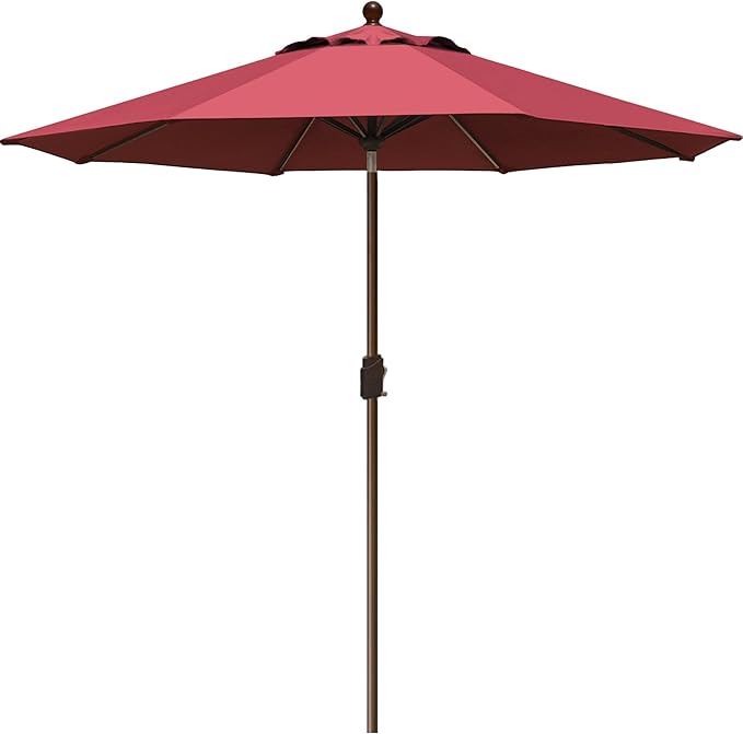 EliteShade USA 10-Year-Non-Fading 9Ft Market Umbrella Patio Umbrella Outdoor Table Umbrella with Ventilation, Burgundy