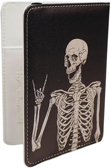 Passport Holder for Travel Essentials, Skull Human Passport Cover Personalized Leather Wallet, Skeleton Passport Wallet Men Women Birthday Gift
