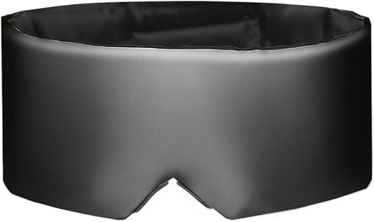 USlixury Silk Sleep Mask, 3D Contoured Sleeping Masks, Blackout Sleep Masks for Women with Nose Wing,100% Mulberry Silk, Face-Hugging Non-Slip SLEP Mask for Side Sleeper, 27.5x4.5'', Dark