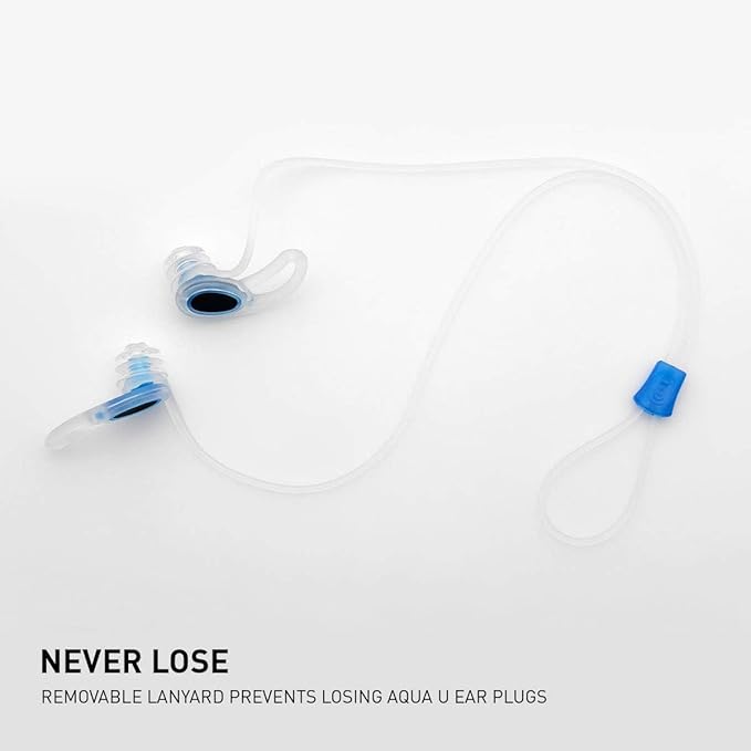 ADV. Eartune Aqua U Ear Plugs for Swimming – Waterproof Silicone Swimmers Ear Plugs for Adults, Men & Women, Universal Fit with Lanyard, Blocks Water but Lets Sound in, Ideal for Pool and Surfing