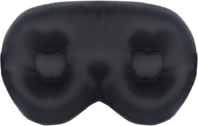 3D Silk Sleep Mask, Eye Pillow for Insomnia Relief (Black, Deluxe-Gift-Box Edition)