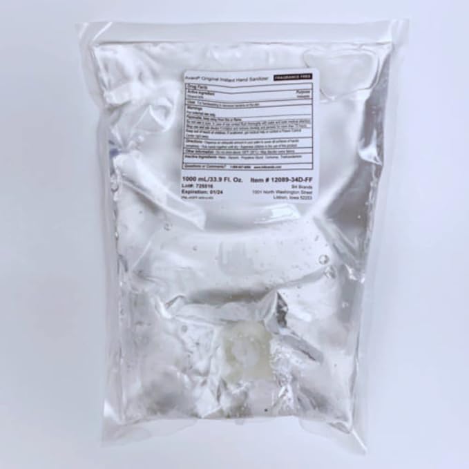 Avant® Fragrance-Free Instant Gel Hand Sanitizer, 2-Pack Pouches with Bonus Sanitizer Dispenser