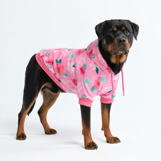 Spark Paws Dog Hoodie – Premium Dog Sweater for Small, Medium, and Large Dogs | Warm Outfits for French Bulldogs, Pitbull, Puppy, Winter Jacket Alternative - Blossom - 4XL