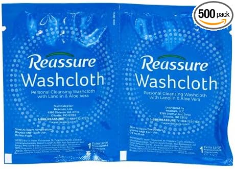 Reassure Travel Pack Washcloths (500)