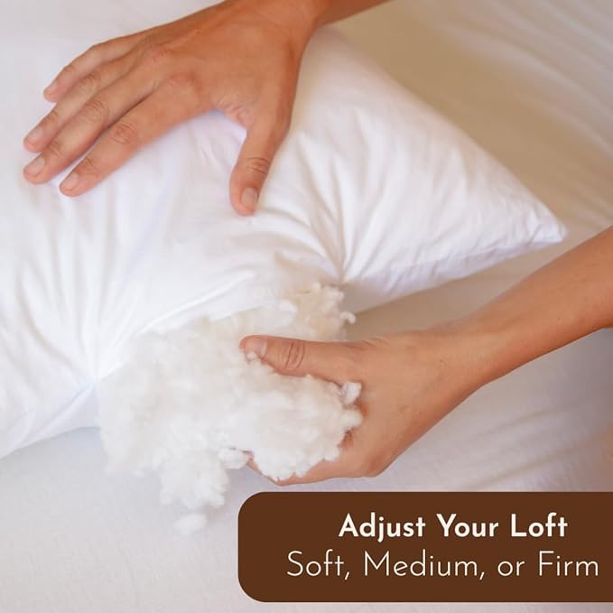 Little Sleepy Head King Pillow for Sleeping – Adjustable Loft Bed Pillow with Hypoallergenic Down-Like Fill, Hotel Quality Comfort, Soft or Firm Support – King Size Pillow 1 Pack, 20x36