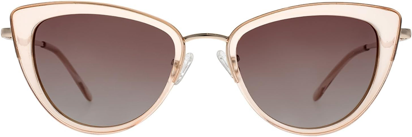 FAA'N Retro Big Frame Cat Eye Polarized Sunglasses Women with Spring Hinge