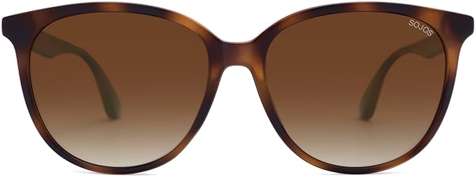 SOJOS Square Polarized Sunglasses for Women Men Vintage Style Larger Fit Shades SJ2642