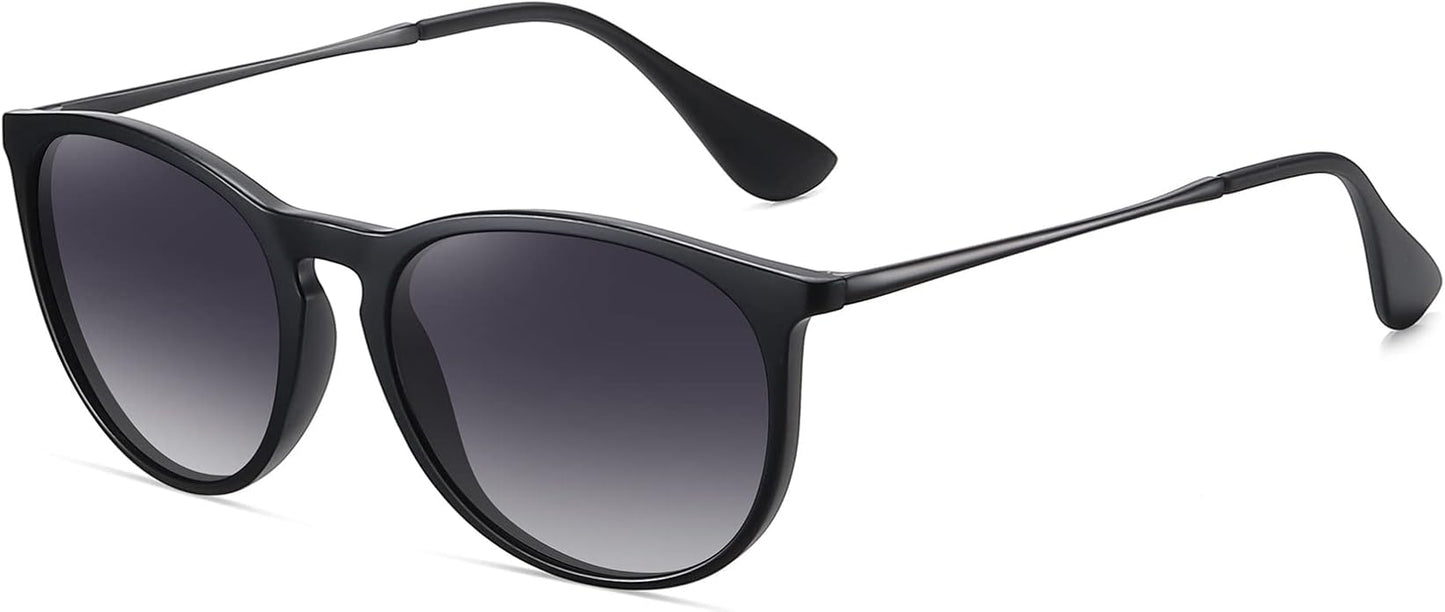 Retro sunglasses womens 2024 trendy round classic glasses