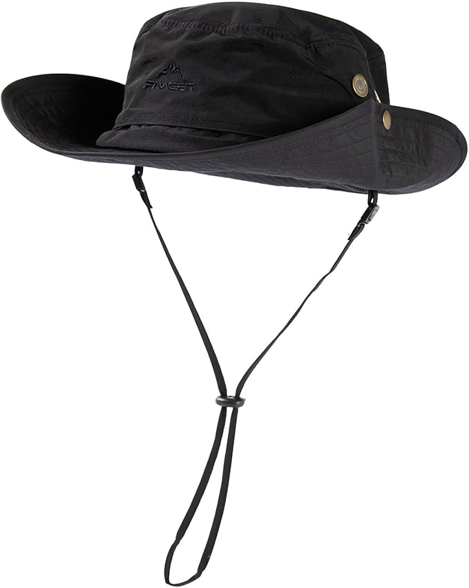 Oversize XL XXL Large Wide Brim Waterproof UPF 50+ Bucket Sun Summer Travel Fishing Hiking Fisherman Hat Detachable Chin