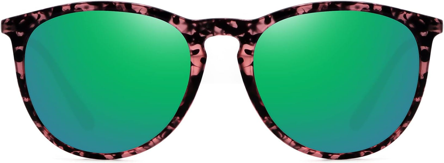 Retro sunglasses womens 2024 trendy round classic glasses