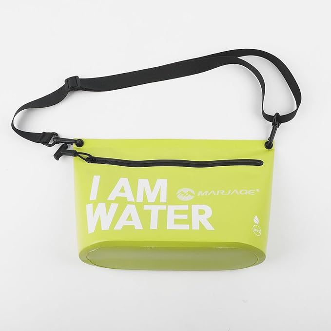 IPX7 Waterproof Dry Bag 2.5L Floating PVC Dry Sack with Waterproof Zipper Shoulder Strap for Kayaking Swimming Beach Travel Boating Camping Hiking Canoeing Paddleboarding Water Sports (green)