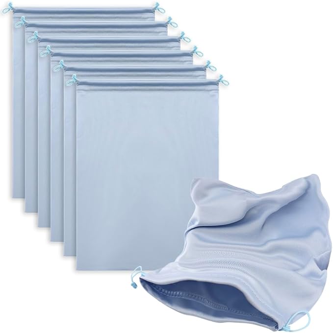 Microfiber Drawstring Bags, Multi-Size Soft Protective Pouches for Shoes, Ski Goggles, Sunglasses, Handbags & Camera Lenses