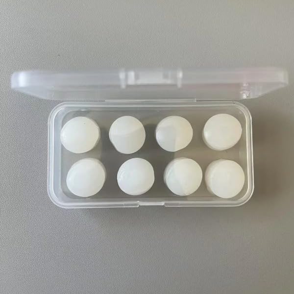 Silicone Ear Plugs for Sleeping Swimming,Reusable Moldable Noise Cancelling Earplugs for Shooting Range, Swimmers, Snoring, Airplanes, Travel, Work, Studying, (16-Pillows) (White, Medium)