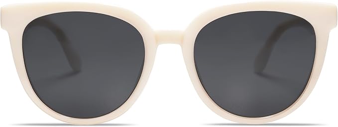 SOJOS Trendy Cat Eye Round Polarized Sunglasses for Women Fashion UV Protection Sunnies Sunglasses SJ2175