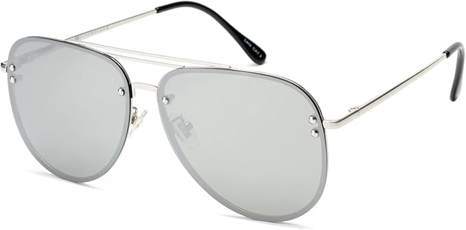 Trendy Oversized Aviator Sunglasses for Women 2025, Cute Retro Aviator Sun Glasses UV Protection Big Shades VF2203