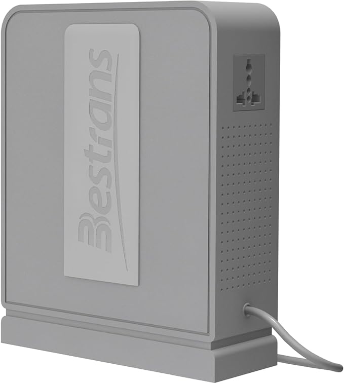 1000W Step Up Transformer 110v to 220v Converter, Heavy Duty Voltage Converter 110v to 220v with Dual Outlets, Overload Protection & Ultra-Quiet Design for Home Appliances, Light Grey