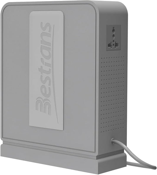 1000W Step Up Transformer 110v to 220v Converter, Heavy Duty Voltage Converter 110v to 220v with Dual Outlets, Overload Protection & Ultra-Quiet Design for Home Appliances, Light Grey