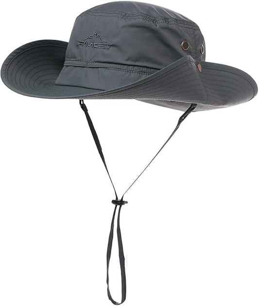 Oversize XL XXL Large Wide Brim Waterproof UPF 50+ Bucket Sun Summer Travel Fishing Hiking Fisherman Hat Detachable Chin
