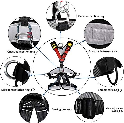 HeeJo Climbing, Rock Climbing, Safety seat belt for Rappelling Fire Rescuing Tree Climbing Gear