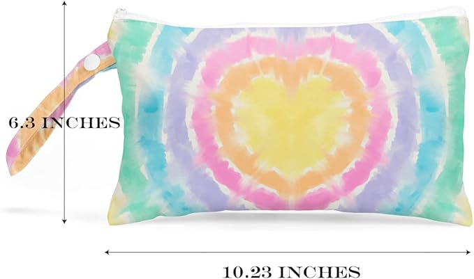 Wet Bag, Wet Dry Bag, Wet Bag for Swimsuit, Travel, Beach, Pool, Diapers, Dirty Yoga Gym Clothes, Toiletries, Makeup Bag, Waterproof Hippie Retro Flower Decor for Women Birthday, 2 Pcs Set.