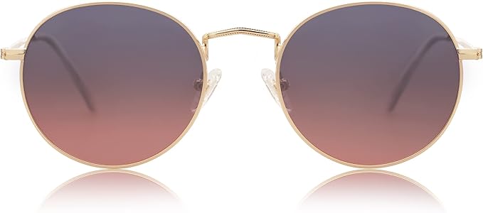 SOJOS Small Round Polarized Sunglasses for Women Men Classic Vintage Retro Shades UV400 SJ1014
