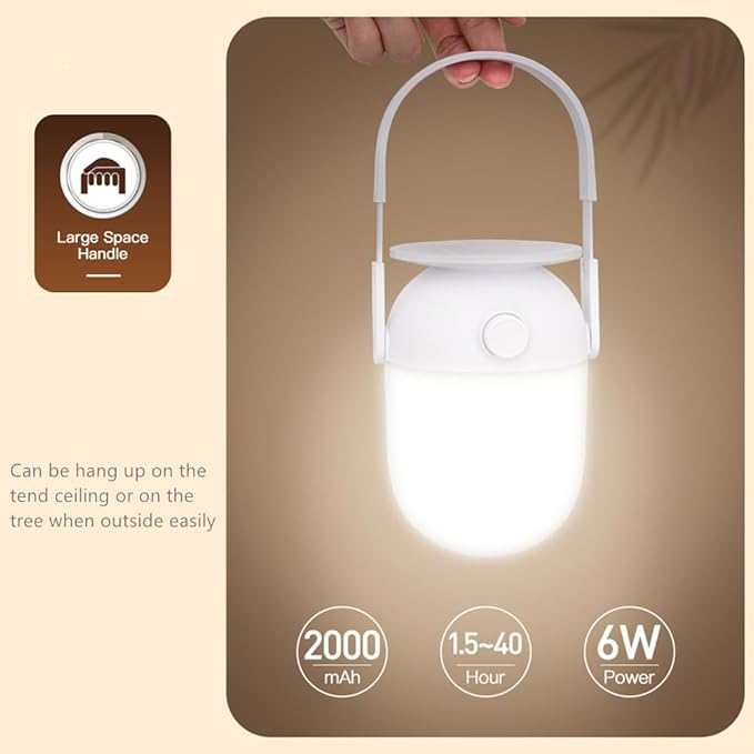 Lanterns for Power Outages, Dimmable Rechargeable Battery Operated Lights, Portable Outdoor Camping Lights for Hiking Emergency Survival (4)