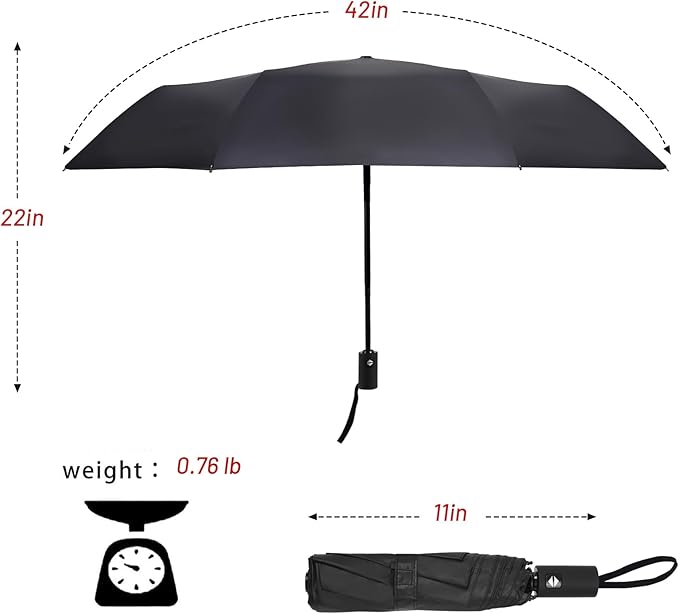 SY COMPACT Umbrella Automatic Travel Waterproof Light Folding Umbrellas Easy Carry for Women and Men