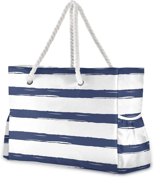 senya Large Beach Shoulder Bags Canvas Tote Water Resistant for Gym Travel Daily