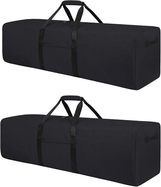 Urbanstand 48 Inch Travel Duffle Bag Extra Large Sport Equipment Duffel Bags with 2-way Lockable Zippers (Black 48inch 2Pack)