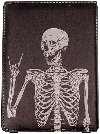 Passport Holder for Travel Essentials, Skull Human Passport Cover Personalized Leather Wallet, Skeleton Passport Wallet Men Women Birthday Gift
