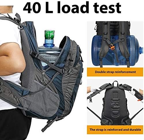 FENGDONG 40L Hiking Backpack,Crossbody Bag Lightweight Outdoor Daypack Camping,Travel Backpack for Men Women Blue