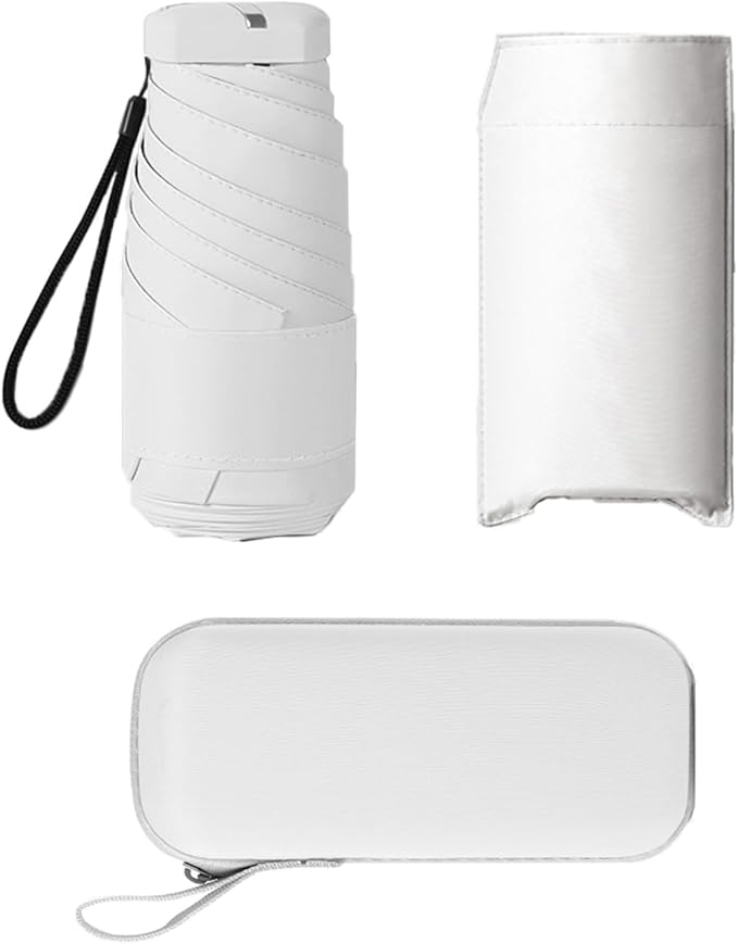 Windproof Mini Travel Umbrella with UPF 50+ Sun & Rain Protection - Ultra Compact & Lightweight, Pocket-Sized for Any Bag, Eco-Friendly Quick-Dry Fabric in Trendy Colors