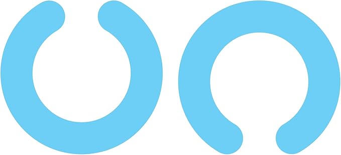 Hush Hoops Ear Plugs, Ultra-Soft Reusable Silicone Plugs with Horseshoe Shape for Comfort, Designed for Sleep and Sound Suppression, 17dB (NRR) Noise Reduction Rating, Blue, 1 Pair with Travel Case