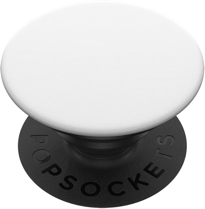 PopSockets Phone Grip with Expanding Kickstand, Adhesive Grip - White on Black