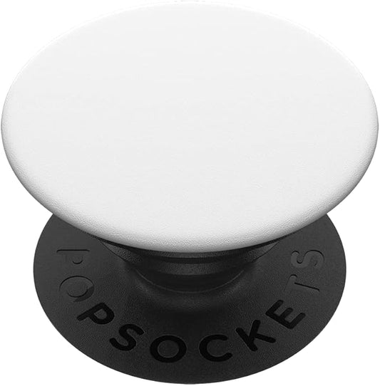 PopSockets Phone Grip with Expanding Kickstand, Adhesive Grip - White on Black