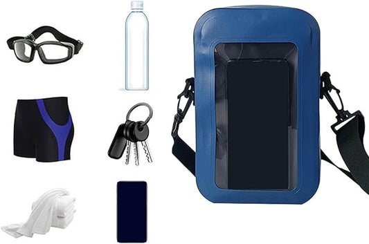 HUJIUTUO Waterproof Phone Pouches for Outdoor Activities Touch Screens Phones Dry Bag with Adjustable Strap for Most Smartphones