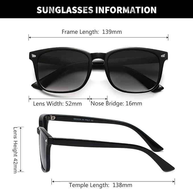 DUSHINE Polarized Sunglasses for Women Classic Retro Style UV400 Protection