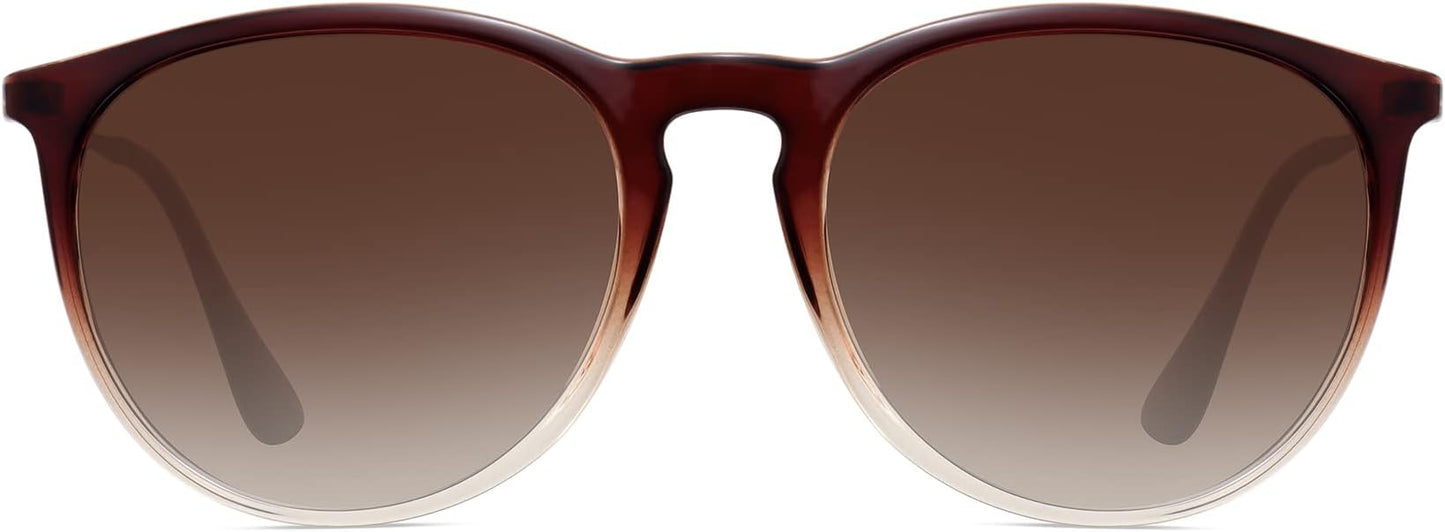 Retro sunglasses womens 2024 trendy round classic glasses