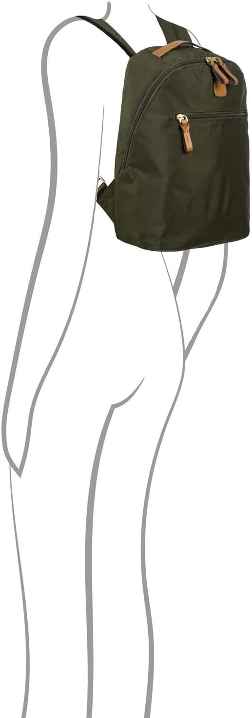 Bric's X-Travel City Backpack - 13 Inch - Travel Backpack for Women and Men - Designer Bag with Large Pockets - Olive