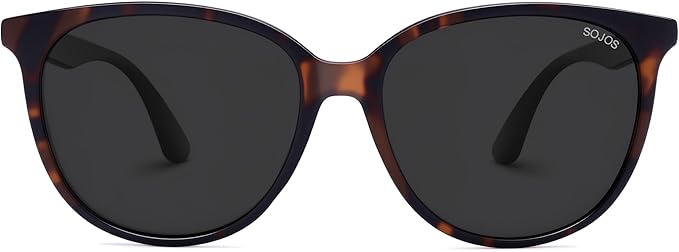 SOJOS Square Polarized Sunglasses for Women Men Vintage Style Larger Fit Shades SJ2642